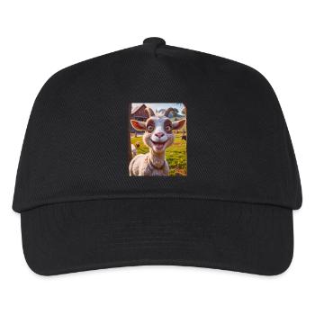 super cute animals on a farm – goat - Kids’ Baseball Cap - black - Front