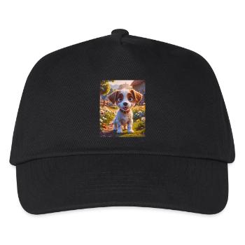 super cute animals on a farm – dog - Kids’ Baseball Cap - black - Front