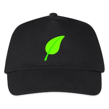 Grünes Schönes Blatt Öko Frühling Sommer Natur - Kinder Basecap - Schwarz - Vorne