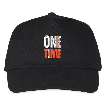 ONE STEP AT A TIME - Kinder Basecap - Schwarz - Vorne