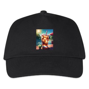 Boisson froide au cola - Casquette de baseball Enfant - noir - Devant