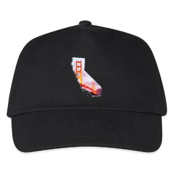 Golden Gate Bridge sur la carte de la Californie - Casquette de baseball Enfant - noir - Devant