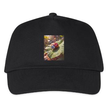 super cute animals in a forest – ladybug - Kids’ Baseball Cap - black - Front