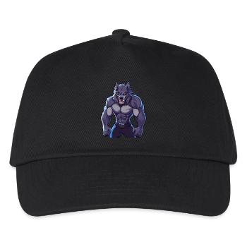 Wilde, muskulöse Werwolf-Illustrationskunst - Kinder Basecap - Schwarz - Vorne