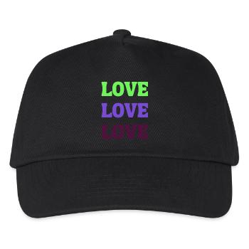 Love Love Love - Kinder Basecap - Schwarz - Vorne