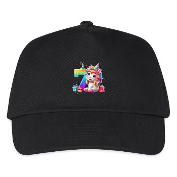 NUMÉRO 7 ANS LICORNE 7E ANNIVERSAIRE - Casquette de baseball Enfant - noir - Devant