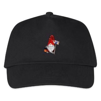 Blaulicht Wichtel Weihnachtsgnom - Kinder Basecap - Schwarz - Vorne