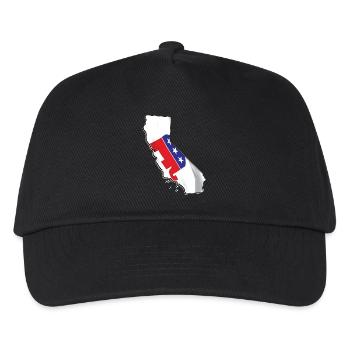 Republican Flag in California State Landkarte - Kinder Basecap - Schwarz - Vorne