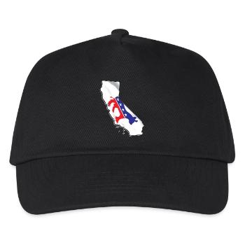 Democrat Flag in California State Map - Kids’ Baseball Cap - black - Front
