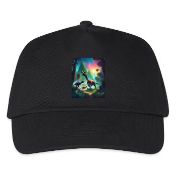 Conception de t-shirt dinosaures graphiques colorés - Casquette de baseball Enfant - noir - Devant