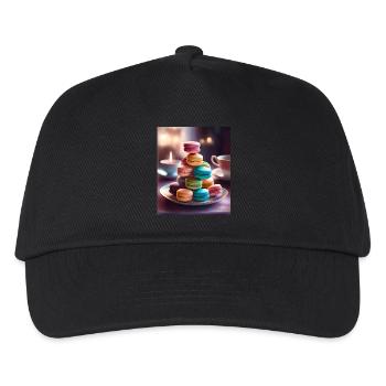 Leckere und bunte Macarons - Kinder Basecap - Schwarz - Vorne