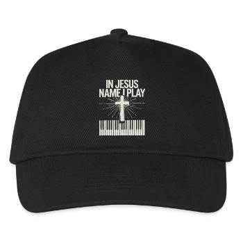 Playing for Faith - Kids’ Baseball Cap - black - Front