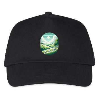Yorkshire Countryside Scenic Design - Kids’ Baseball Cap - black - Front