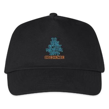 Obedience Do more of what makes you blau/orange - Kinder Basecap - Schwarz - Vorne