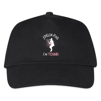 Joueuse de Tennis - Casquette de baseball Enfant - noir - Devant