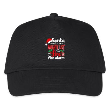 Santa checks the naughty - Kids’ Baseball Cap - black - Front