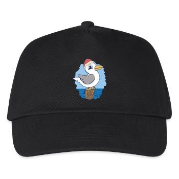 Père Noël maritime Saint-Nicolas Seagull Seagulls - Casquette de baseball Enfant - noir - Devant