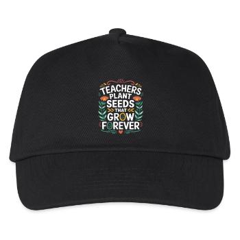 Teachers Plant Seeds That Grow Forever 9 - Kinder Basecap - Schwarz - Vorne