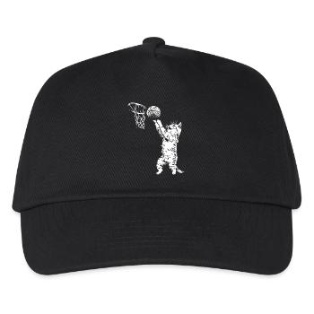 Cat Basketball Dunking - Kids’ Baseball Cap - black - Front