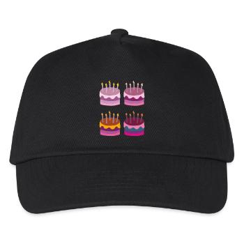torte 4fach - Kinder Basecap - Schwarz - Vorne