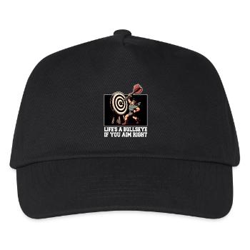 LIFE'S A BULLSEYE IF YOU AIM RIGHT - Kids’ Baseball Cap - black - Front
