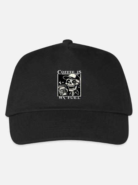 KAFFEE IST MEIN TREIBSTOFF - SKELETON - Kinder Basecap - Schwarz