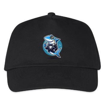 requin chic en smoking design vectoriel - Casquette de baseball Enfant - noir - Devant