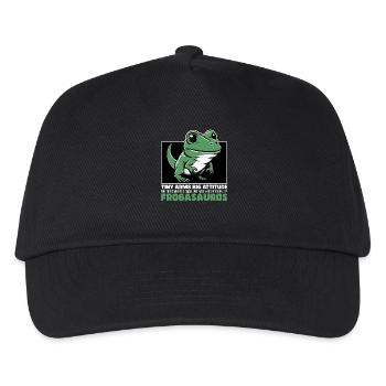 WINZIGE ARME, GROSSE HALTUNG - FROGASAURUS - Kinder Basecap - Schwarz - Vorne