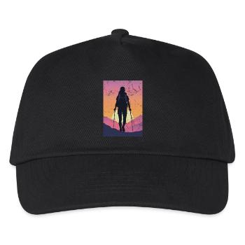 hiking hiker - Kids’ Baseball Cap - black - Front