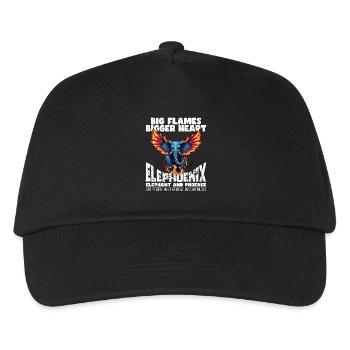 GRANDES FLAMMES, PLUS GRAND CŒUR - ELEPHOENIX - Casquette de baseball Enfant - noir - Devant