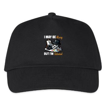 ICH BIN VIELLEICHT FAUL, ABER ICH BIN TALENTIERT - Kinder Basecap - Schwarz - Vorne