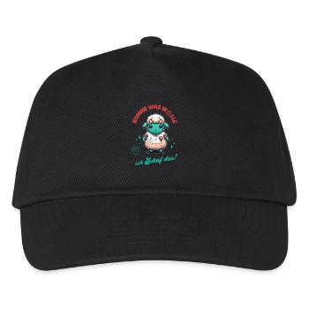 Komme was Wolle ich Schaf das! - Kinder Basecap - Schwarz - Vorne