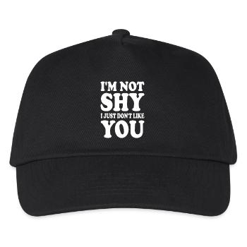 i'm not shy i just don't like you - Kids’ Baseball Cap - black - Front