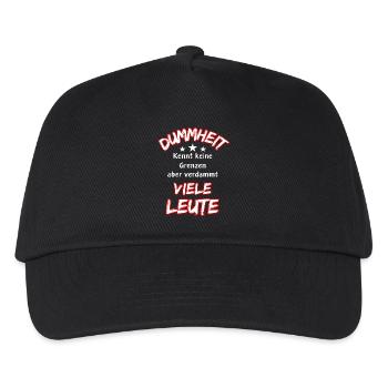 Stupidity knows no bounds ... Funny Saying - Kids’ Baseball Cap - black - Front
