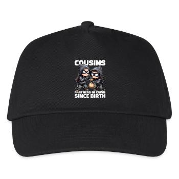 COUSINS UND COUSINEN VON GEBURT AN PARTNER IN CRIME - Kinder Basecap - Schwarz - Vorne