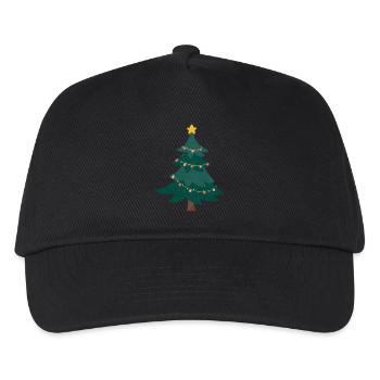 Weihnachtsbaum - Kinder Basecap - Schwarz - Vorne