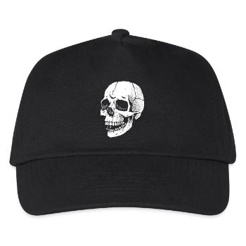 Schädel - Kinder Basecap - Schwarz - Vorne