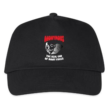 Anonymous The Real God Of Many Faces - Kinder Basecap - Schwarz - Vorne