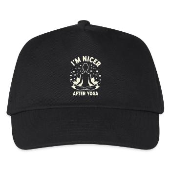 Lustiges Yoga - Meditation & Chakra - Kinder Basecap - Schwarz - Vorne