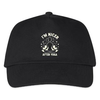 Lustiges Yoga - Meditation & Chakra - Kinder Basecap - Schwarz - Vorne