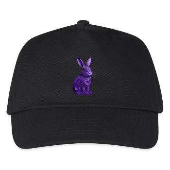 Lapin violet - Casquette de baseball Enfant - noir - Devant