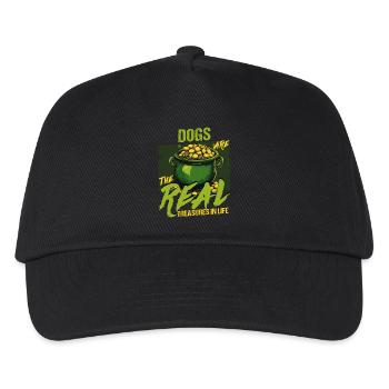 Dogs Are The Real Treasures St Patricks Day - Kids’ Baseball Cap - black - Front