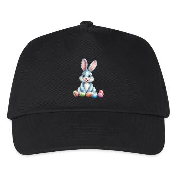 Osterhase - Kinder Basecap - Schwarz - Vorne