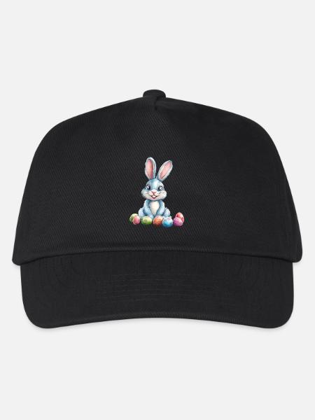 Osterhase - Kinder Basecap - Schwarz