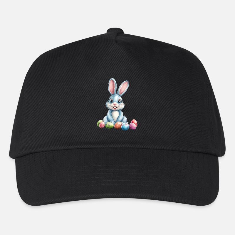 Osterhase - Kinder Basecap - Schwarz