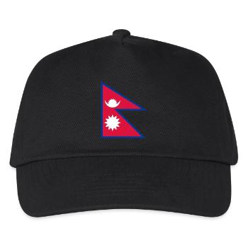 Nepal - Kinder Basecap - Schwarz - Vorne