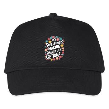 Turnen Turner Gymnastik - Kinder Basecap - Schwarz - Vorne