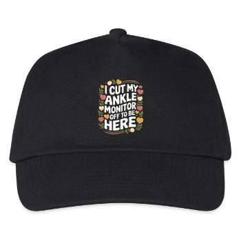I Cut My Ankle Monitor Off To Be Here 11 - Kinder Basecap - Schwarz - Vorne