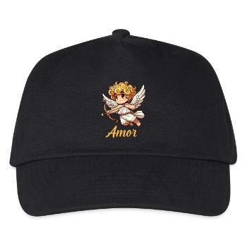Engel Comic Amor - Kinder Basecap - Schwarz - Vorne