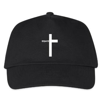 'Grace' - Faith-Based Clothing - Christianity - Kids’ Baseball Cap - black - Front